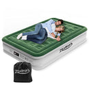 Zearna Queen Air Mattress with Built-in Pump for Home, Camping & Guests - 16” Queen Size Inflatable Airbed Double High Adjustable Blow Up Mattress, Durable Portable Waterproof