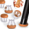 2023 New Chair Leg Floor Protector Chair Sliders - Rubber Leg Protectors for Hardwood Floors Felt Furniture Pads Silicone Caps 32Pack Clear Medium (Fit:0.71"-1.1")