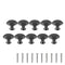 ZARSIO 10PCS Top Ring Round Cabinet Knobs Stainless Steel Drawer Knobs Cupboard Wardrobe Hardware Matte Black, Diameter 1.06 inch