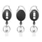 WeforU ID Retractable Key Holders, 3Pcs Retractable Badge Holders Carabiner with 24'' Pull Cord, Black (Black)