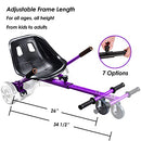 KKA Hoverboard Accessories, Hoverboard Seat Attachment Fits Self Balancing Scooter Go Cart Frame (Black)