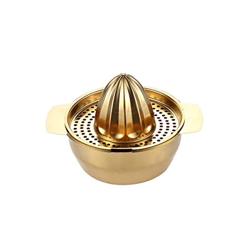 Lemon Juicer Stainless Steel Lemon Squeezer Manual Juicers (Gold)