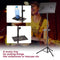 IMAGE 55-160 cm Sheet Music Stand Adjustable and Foldable Travel Metal Music Stand with Music Tray, Carrying Bag, and Music Sheet Clip Holder for Instrumental Performance