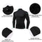 3 Pack Mens Mock Turtleneck Compression Shirts Long Sleeve Sun Protection Shirts Cooling Workout Gym Tops Undershirt, Blkgry+grey+white, Large