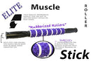 (Purple) - The Muscle Stick Elite "Rubber" Soft Massage Roller