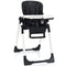 BABY JOY High Chair for Babies & Toddlers, Foldable Highchair with Multiple Adjustable Backrest, Seat Height and Footrest, Removable Tray, Detachable PU Leather Cushion, Built-in Rear Wheels (Black)