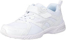 瞬足(シュンソク) Syunsoku Sneakers Kids Girls White School Shoes, Lightweight, 7.5-9.6 inches (19-24.5 cm), 2E LEJ 4270 7870, White/White_Old Color, 21.5 cm 2E