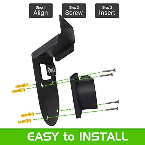 ZENCAR EV Charger Holder Holster Type 1, Electric Vehicle Charger Holder, EV Charger Plug Nozzle Holster Dock for J1772 with EV Charger Wall Hook Cable Holder