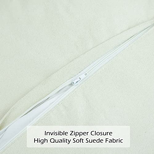 LIGICKY Decorative Lumbar Soft Faux Fur Throw Pillow Cover Luxury Series Rectangle Plush Pillow Case Cushion Cover for Couch Sofa Bed (12" x 20", White)