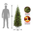 National Tree Company Artificial Slim Christmas Tree, Green, Kingswood Fir, Includes Stand, 6 Feet