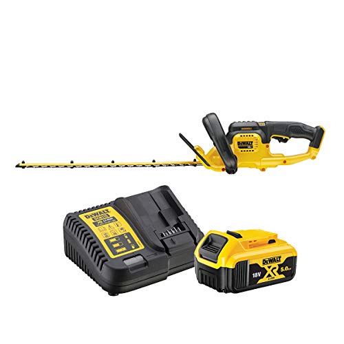 Dewalt battery-operated hedge trimmer, 1 pc, yellow, black, DCM563P1-QW
