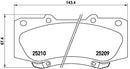Brembo P83140 Front Disc Brake Pad - Set of 4