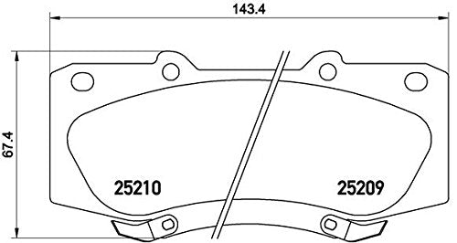 Brembo P83140 Front Disc Brake Pad - Set of 4