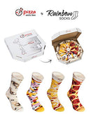 PIZZA SOCKS BOX 4 pairs MIX HawaiiCapriciosaPepperoni Cotton Socks XL Made In EU