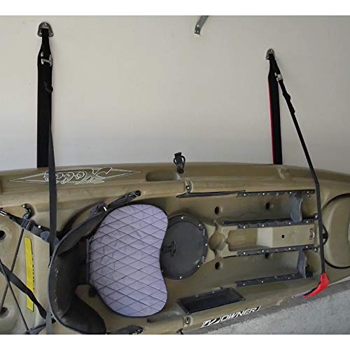 Kayak & SUP Wall Racks - Padded Webbing Storage Sling Straps [Pair]