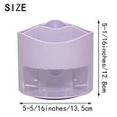 Zyners Rotating Pen Pencil Holder 360-Degree with Drawer, 5 Compartments Desk Stationary Cosmetic Makeup Brushes Holder for Dressing Table, Home , Office, Desktop(Purple)