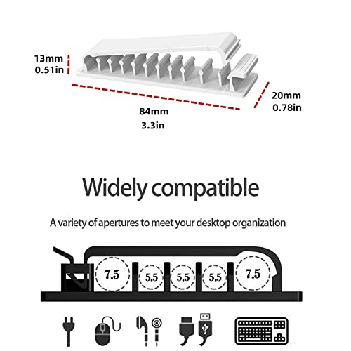 Cable Management, Cable Organiser, Cable Clips 2 PCS, Electrical Equipment Cord Organiser Desk Accessories Electrical Cable & Wire Management for TV PC Laptop Ethernet Cable, Home Office Accessories