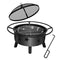 Maxkon 30 Inch 2 In 1 Fire Pit BBQ Grill Fireplace Smoker Brazier Outdoor Patio Heater Camping Portable