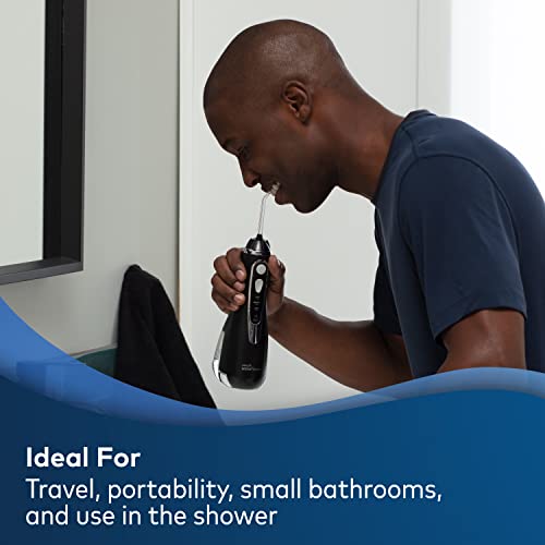 Waterpik Cordless Advanced Water Flosser For Teeth, Gums, Braces, Dental Care With Travel Bag and 4 Tips, ADA Accepted, Rechargeable, Portable, and Waterproof, Black WP-582