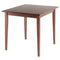 Winsome Wood Groveland Square Dining Table in Antique Walnut Finish
