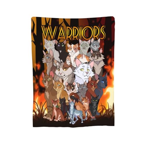 Warriors-Cats Blanket for Women Girls Goys Pet Kids Soft Warm Cozy Throw Blanket Sofa Bed Fleece Travel Blanket Gifts 50"x40"