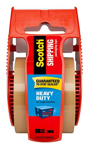 Scotch Heavy Duty Shipping Packaging Tape, 143, 48mm x 20.3m