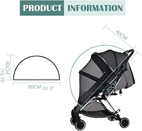 Stroller Bug net, Universal Mosquito net for Stroller, Unique Double Zipper Design-Great Accessories for Baby Stroller-Easy to Install and Portable-Fit for Graco Strollers, Car seat,Bassinet, Cradle