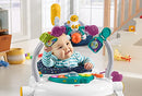 Fisher-Price Astro Kitty SpaceSaver Jumperoo, space-themed infant activity center with adjustable bouncing seat, lights, music and interactive toys