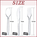 300 Pieces Plastic Cutlery, Plastic Spoons, Plastic Forks, Party Cutlery, Reusable, 100 Knives, Forks and Spoons, Party Tableware Reusable & Robust Party Cutlery