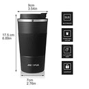 GEMFUL Travel Mug Stainless Steel Tumbler Double Vacuum Heat Insulation Coffee Cup for Cold and Hot Drinks 510ml