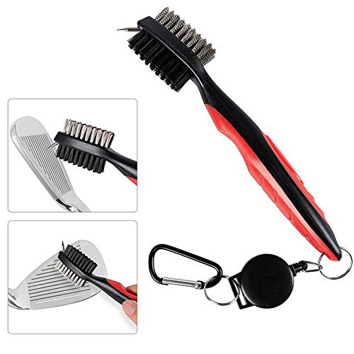 SENHAI Golf Club Groove Cleaner with 2 Pcs Golf Dual-Bristle Brush for Golfing Accessories, Clubs, Shoes,Wedges and Irons