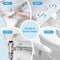 BYRISON Bidet for Toilet, Ultra-Slim Bidet Attachment with Dual Nozzle (Feminine/Posterior Wash), Adjustable Water Pressure, WC Toilet Seat Bidet with Brass Inlet and Metal Hose, Easy Installation