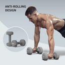 PROIRON Neoprene Dumbbells Set Weights Exercise & Fitness Dumbbells (5kg×2 Gray)