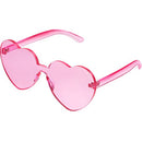 Maxdot Heart Shape Sunglasses Party Sunglasses Transparent Pink