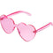 Maxdot Heart Shape Sunglasses Party Sunglasses Transparent Pink