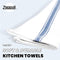 Zeppoli Classic Dish Towels - 45 Pack - 14" by 25" - 100% Cotton Kitchen Towels - Reusable Bulk Cleaning Cloths - Blue Hand Towels - Super Absorbent - Machine Washable