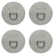 YYST 4 X Stainless Steel D-Ring Pad/Patch for PVC Inflatable Boat Raft Dinghy Kayak - No Glue Included- Instruction Included- Light Grey