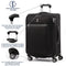 Travelpro Platinum Elite Softside Expandable Luggage, 8 Wheel Spinner Suitcase, TSA Lock, Men and Women, Shadow Black, Checked-Medium 25-Inch, Platinum Elite Softside Expandable Spinner Wheel Luggage