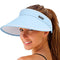 AutoWT Sun Visor Hat, Women's UPF 50+ UV Protection Wide Brim Visor Hat Sun Hat for Women Adjustable Cap for Summer, Outdoor Exercise, Camping Blue