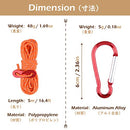 TRIWONDER Reflective Guylines Guy Ropes Paracord with Tarp Clips Carabiners Cord Adjusters Tent Tensioner for Outdoor Camping Hiking Backpacking (Orange - 8 Pack)