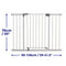 Dreambaby Liberty Extra-Wide Baby Safety Gate - with Smart Stay-Open Feature - Fits Openings 99-105.5cm Wide & 76cm Tall - White - Model F867