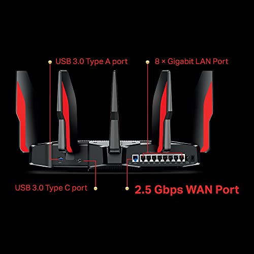 TP-LINK Archer AX11000 WIFI 6 Gigabit Tri-Band Wireless Gaming Router 8 Gigabit LAN Ports, Ideal for Gaming Xbox/PS5/Steam & 4K/8K Streaming (Archer AX11000) | AU Version |