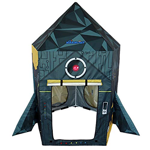 NARMAY® Play Tent Rocket Ship Playhouse for Kids Indoor/Outdoor Fun - 111 x 106 x 152 cm
