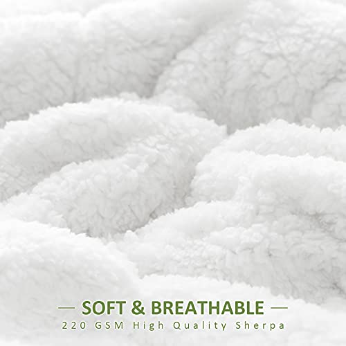 Pawque Luxury Faux Fur Throw Blanket Super Soft Oversized Throw Blankets, 90x90 inches, Decorative Blankets for Sofa Couch Bed Chair Photo Props, Breathable & Washable, Cream