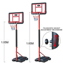 Genki 1.05-1.65m Kids Portable Basketball Hoop Stand System Backboard Net Ring Ball Set