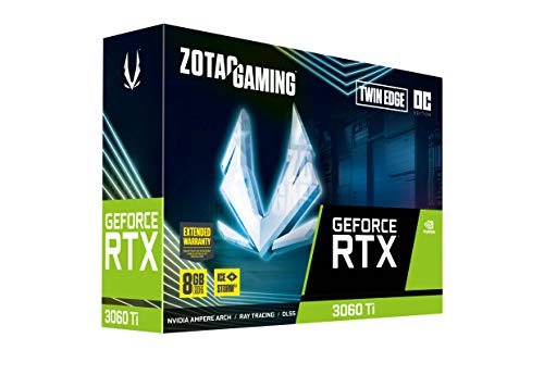 ZOTAC Gaming GeForce RTX™ 3060 Ti Twin Edge OC LHR 8GB GDDR6 256-bit 14 Gbps PCIE 4.0 Graphics Card, IceStorm 2.0 Advanced Cooling, Active Fan Control, Freeze Fan Stop ZT-A30610H-10MLHR