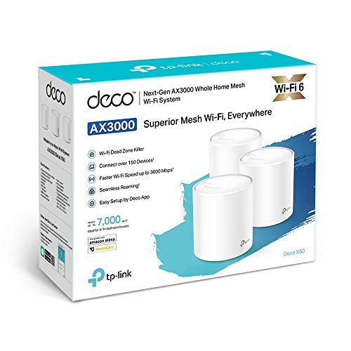 TP-Link DECO X60 (3-pack) AX3000 Whole Home Mesh Wi-Fi System