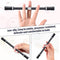 2 Pieces Spinning Pen Rolling Finger Rotating Pen Gaming Trick Pen Mod with Tutorial No Pen Refill Stress Releasing Brain Training Toys for Kids Adults Student Office Supplies (Black and Silver)