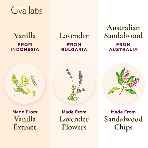 Gya Labs Vanilla, Lavender & Australian Sandalwood Oils (3 x 10 ml)