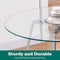 Round Glass Dining Room Table for 4, 35.1" Modern Tempered Glass Top, Sturdy Chrome Legs, Adjustable Foot Pads, Kitchen Table for Living Room, Dining Room,Tea,Home